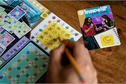 Inside Up Games Draft &amp Write Records | Music Board Game Card Drafting | Draft Your Band Tour The World Top The Charts | for 1 to 6 Players | for Ages 10 and Up | 30-40 Minute Playtime