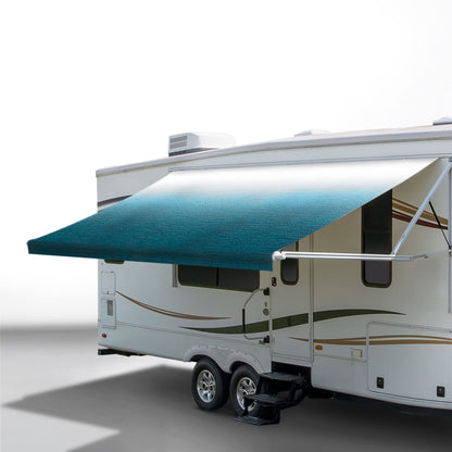 RecPro RV Awning Fabric Replacement | Width Options from 8 to 22 Feet | Variety of Color Options | 8' (96") Length RV Awning | Premium Vinyl (20' - Actual Width 19' 1", Ocean Blue Fade)