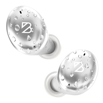 Back Bay Audio Tempo 30 Wireless Earbuds for Small Ears - Award-Winning Sound, Sweatproof Bluetooth Earbuds, Comfortable Ear Buds for Women, Silver Earphones Small Ear Canals, Long Battery Headphones