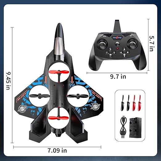 Foam Remote Control Airplane for Kids 8-12 2.4 GHz RC Plane with Colorful Lights 360° Flips &amp Stunt Roll RC Airplane Toy for Boys and Girls Ages 8-16 Boy Toy for Kids and Adults