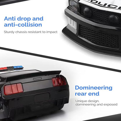 GoolRC 1:12 Scale RC Drift Car 2.4GHz Remote Control Police Vehicle with Lights and Siren 4WD Drift GT RC Cars Vehicle High Speed Racing Drifting Car Gifts for Teen Adults