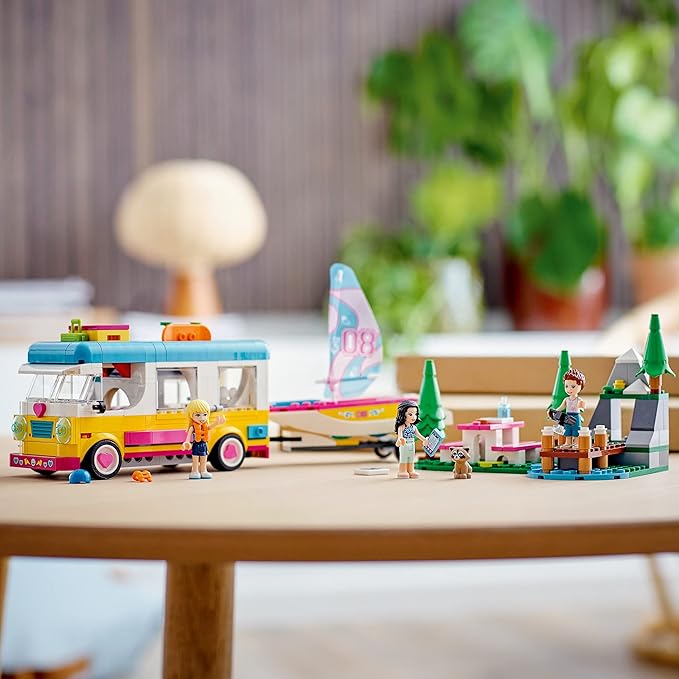 LEGO Friends Forest Camper Van and Sailboat 41681 Building Kit Forest Toy New 2021 (487 Pieces)