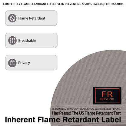 ABBRIGE Flame Retardant Hospital Curtain Hanging Medical Privacy Room Divider Cubicle Curtains for Room Separation - Meets for Fire Retardant Testing According to NFPA-701 (1 Panel, Grey, 12x8ft)