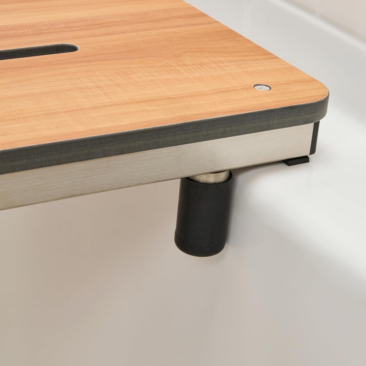 27 inch Bridgeport Removable Portable Tub Seat, Teak Phenolic