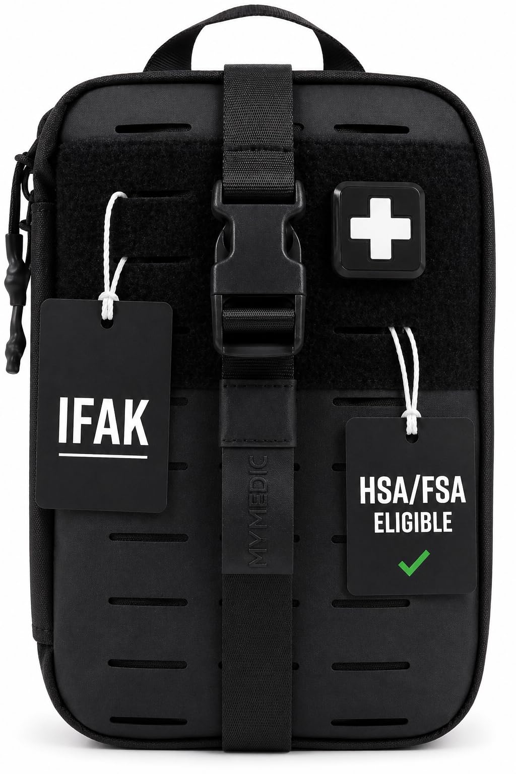 MY MEDIC MyFAK Standard Tactical IFAK & AFAK First Aid Kit - HSA FSA Items - Built in USA - Medical Supplies & Combat Medic Kit for Car, Truck, Vehicle & EDC Emergencies - Tactical Medical Bag, Black