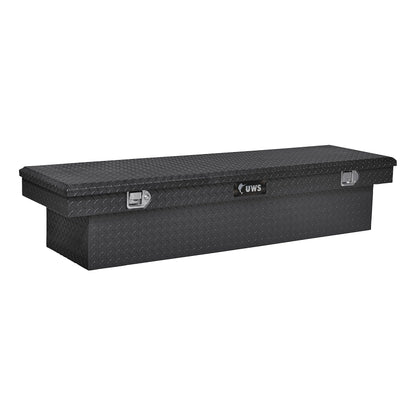 UWS EC10442 69-Inch Gloss Black Heavy-Wall Aluminum Truck Tool Box, RigidCore Lid