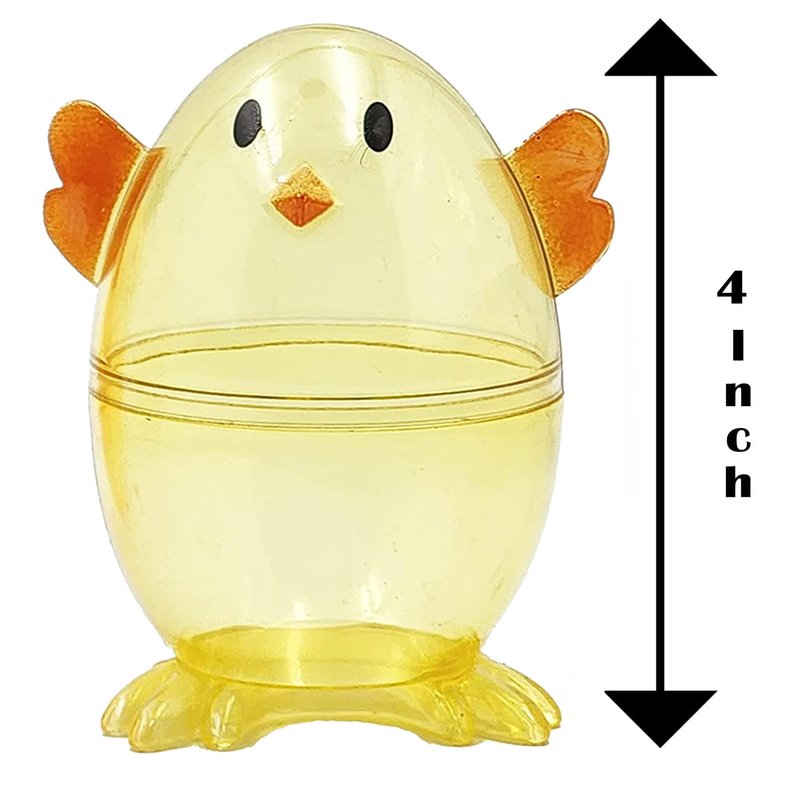 The Dreidel Company Fillable Easter Carrots, Bunny, and Chick 6-Pack Containers, Perfect Characters for Easter Egg Hunt, Basket Stuffers Filler, Surprise Carrot, Classroom Price Supplies, Party Favor