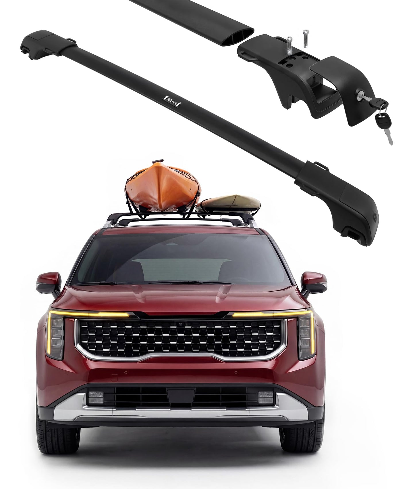 DEEPACE 330lbs Lockable Roof Rack Cross Bars for Kia Carnival & Carnival Hybrid 2022-2026,Custom Fit for Rooftop Cargo, Kayak, Bike & Travel,Low Noise Heavy Duty Design