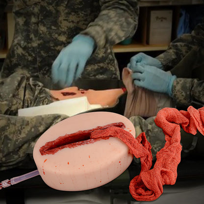 MedEduQuest Laceration Wound Packing Trainer kit, Stop The Bleeding Training Kit, Bleed Control Kit for Medical Classes - Tactical Box