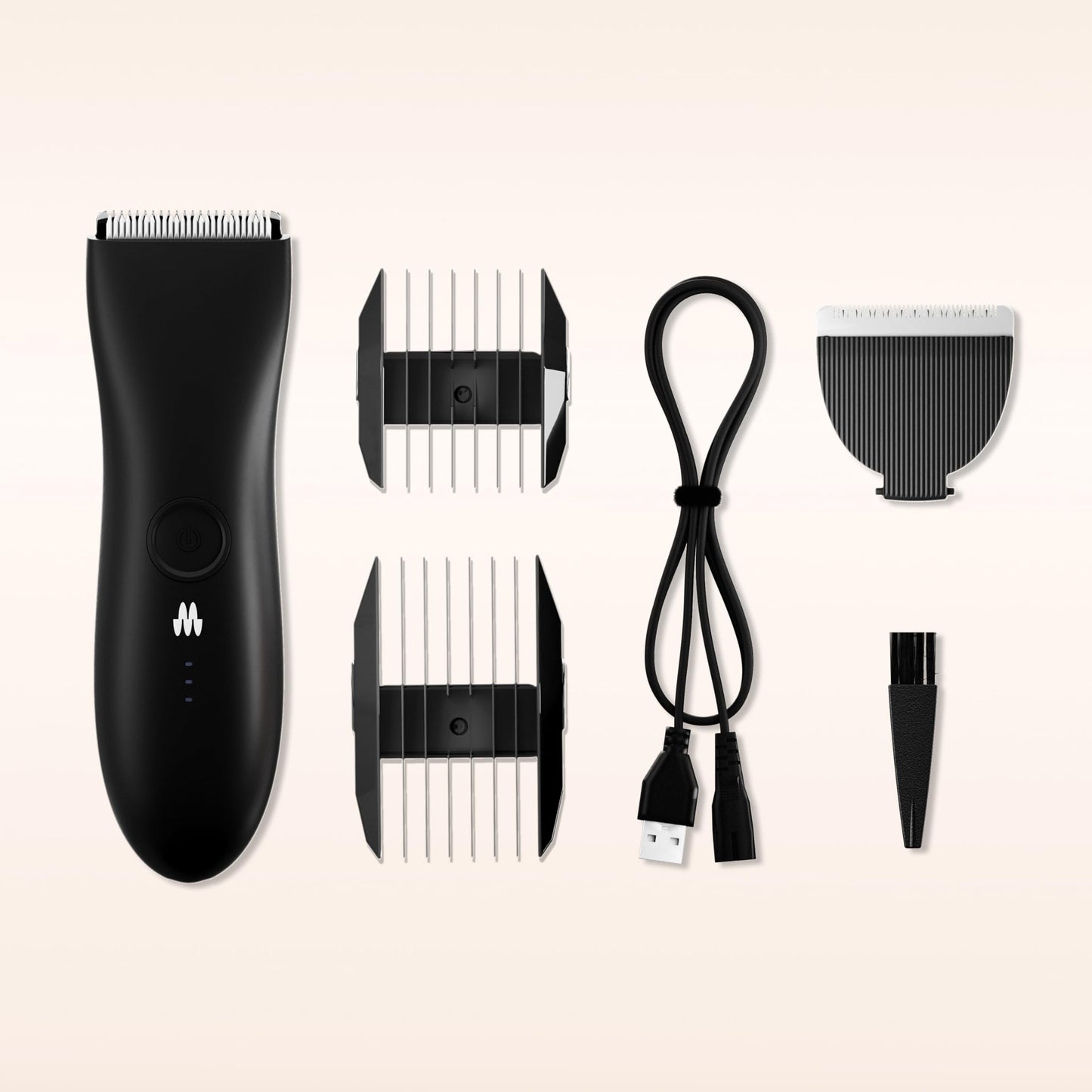 MERIDIAN The Trimmer Original - Body Hair Trimmer for Men, Electric Shaver for Pubic Hair, Chest, Legs & Bikini, Waterproof & Rechargeable, Sage
