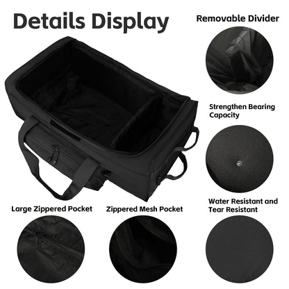 120L 3-Wheel Rolling Duffle Bag - Heavy Duty Military Deployment Bag, Durable Wheeled Duffle Luggage for Travel, Camping & Outdoor Adventures