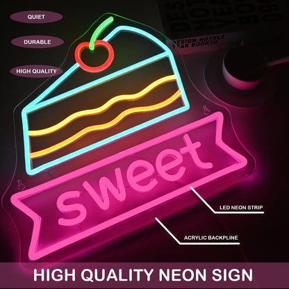 Horseneon Good Food Good Mood Neon LED Sign, Food Neon Signs for Wall Decor, Good Food Good Mood Neon Light with USB Powered for Snack Shop, Restaurant, Fast Food