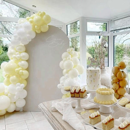 PartyWoo Beige Balloons 101pcs 12 Inch Cream Ivory White Balloons for Wedding Baby Shower Birthday Bridal Shower Graduation Engagement Easter Anniversary Tea Boho Party Decorations White-Q08