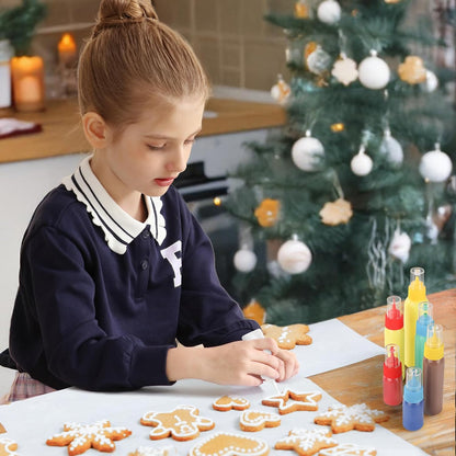 YGDZ Icing Bottle Set - 10 PCS Squeeze Bottles for Cookie Decorating | Easy Squeeze, 1-4 Ounce Sizes