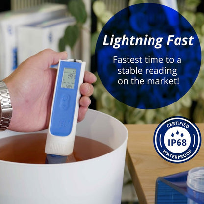 Bluelab OnePen - a 3-in-1 Temperature, EC/PPM and pH Meter, Lightning Fast Readings - Bluetooth Data Sharing & in-App Tracking - Replaceable Probe