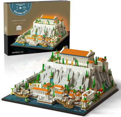 Architecture The Acropolis in Athens Building Sets Collectible Model for Adults Home Décor Model Building Kit Creative DIY Activity Famous Landmarks Collection (1947 Pieces)