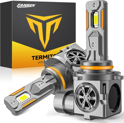 Termitor 9005/HB3 Light Bulbs, 40,000LM Ultra Bright, 6500K Cool White, Fog Light, High-Grade Gray, Pack of 2