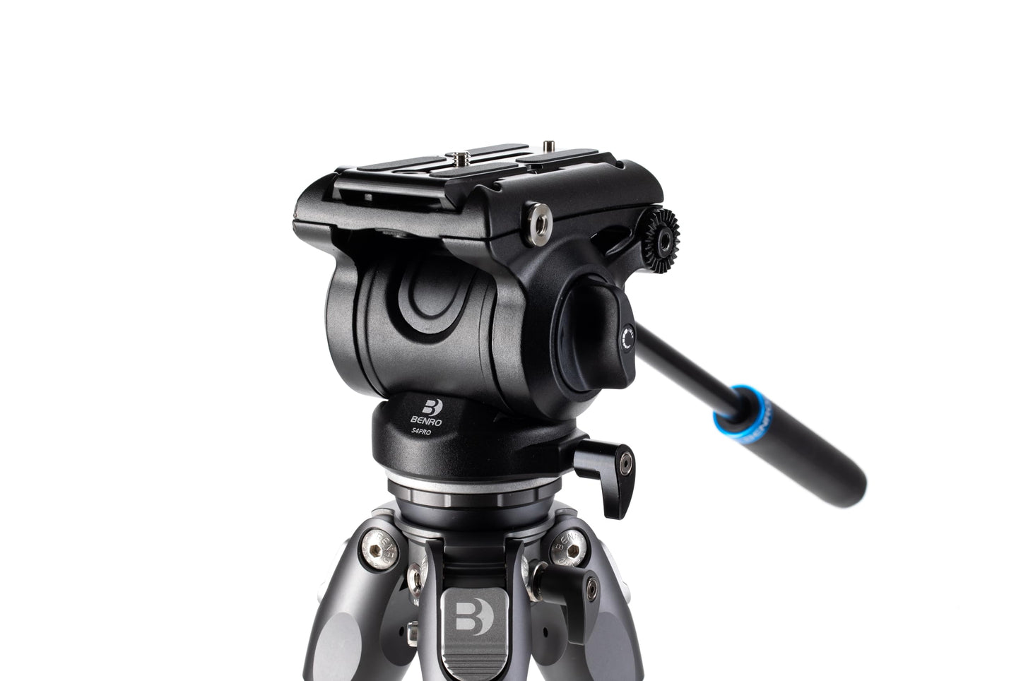 Benro Tortoise Carbon Fiber Tripod Kit for Spotting Scopes, Binoculars, Rifle Range and Field, Smooth Fluid Head, Leveling Base, Twist Locks, Adjustable Legs, Spiked Feet, 62" Max Ht, 8.8lb Payload