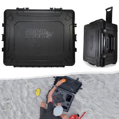 MILE MARKER 19-71002 Rhino Pull 1000 Field Kit | Ultimate Solution for Pulling Tasks with 1,000 lb Load Capacity | Includes Portable Winch, Straps, Shackles, Gloves, Battery, Case and More