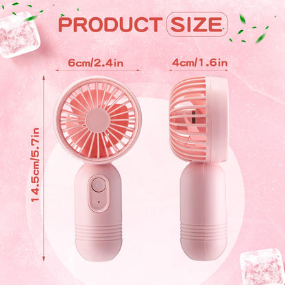 Rossesay 36 Pcs Mini Portable Fan Bulk Cute Handheld Lightweight Small Little Personal Hand Eyelash Fan 3 Speeds USB Rechargeable for Women Men Indoor Outdoor Makeup Travel (Pink)