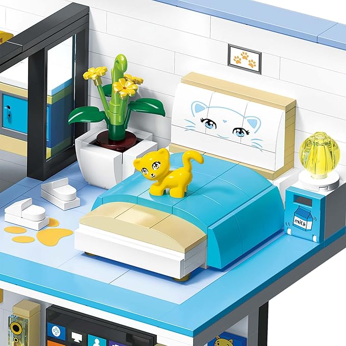 Friends House Building Block Set Pets Collection Small Brick Model Set Creative Mini Toy Building Sets Children’s Day Birthday for Teens Kids Boys Girls 8+ 1235 PCS