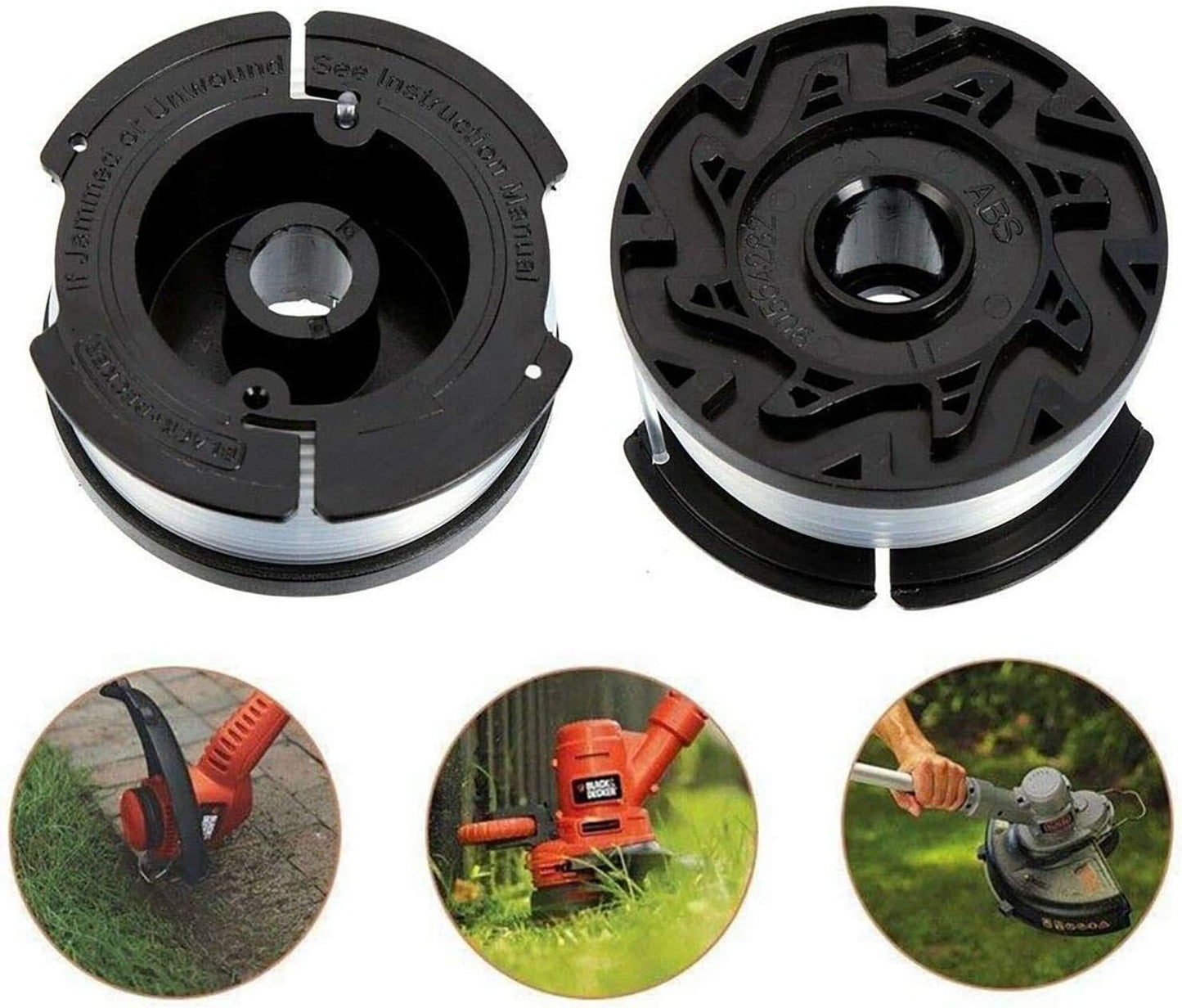 THTEN AF-100 String Trimmer Spool - 30ft 0.065" Refills for Black and Decker Models | 6 Pack