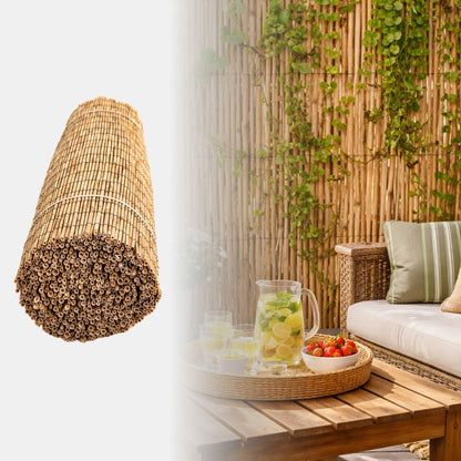 Forever Bamboo Jumbo Reed Natural Bamboo Screen Fencing Privacy Fence Backyard Divider Decorative Reed Garden Fencing 72 in H x 192 in L