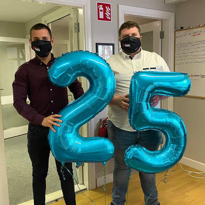9 Balloon, Blue Number Balloons 40 Inch, 9th Giant Birthday Decorations for Boys Girls, 19th 29th Blue Party Decorations Supplies, Number 9 Balloon