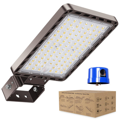 Dream Eeve 240W LED Parking Lot Light Trunnion Mount Dusk to Dawn 5000K Led Parking Lot Lights Outdoor Area Commercial Security IP65 Waterproof 100-277V 36000LM