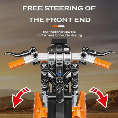 Motorcycle Building Blocks Set Technic Motorcycle 1:8 Scale Collectible Model Kit STEM Building Toy Bricks Set for Boys Teens Adults Display Gift for Motorcycle Fans (434 PCS)