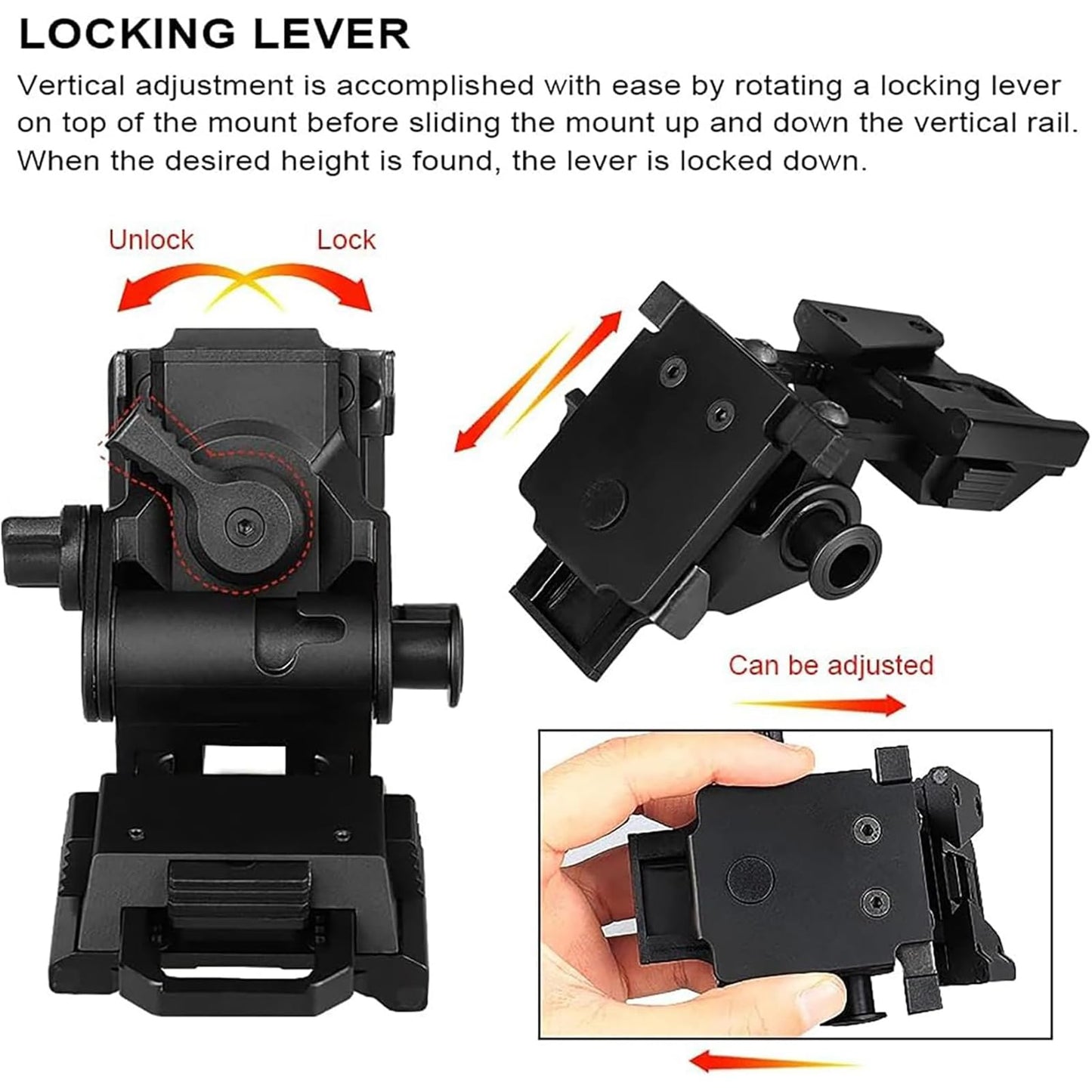 YSS PVS 14 Binocular Bridge Mount Modular Interface NVG Mount Adapter with AN/PVS-14 Dovetail Shoe and L4G24 Helmet Mount Suitable Monocular/Binocular Night Vision Goggles Aluminum Hollow Design