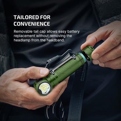OLIGHT Perun 3 Rechargeable Headlamp Flashlight, 3000 Lumens LED Headlight with Red Light, Waterproof Head Lamp with Headband for Outdoor Camping, Hiking, Working (OD Green)