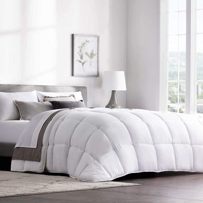 WEEKENDER Comforter Duvet Insert Full White Quilted Down Alternative All Season Microfiber - Full - Box Stitched