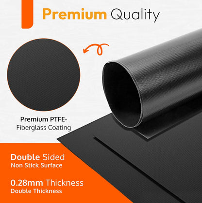 Skiennix Heavy Duty Oven Liners - Non-Stick Teflon Mats for Electric & Gas Ranges | BPA & PFOA Free