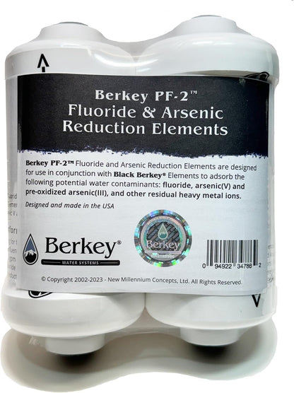 Crown Berkey Gravity-Fed Water Filter System 6 Gallon with 2 Black Berkey Elements, 2 PF-2 Fluoride and Arsenic Reduction Elements
