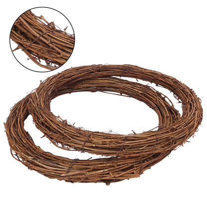 KUKLIPJIM 7 Pcs 10 Inch Natural Grapevine Wreath Set, Hand-Woven Vine Branch Wreaths for DIY Crafts, Christmas Decorations, Home & Event Styling