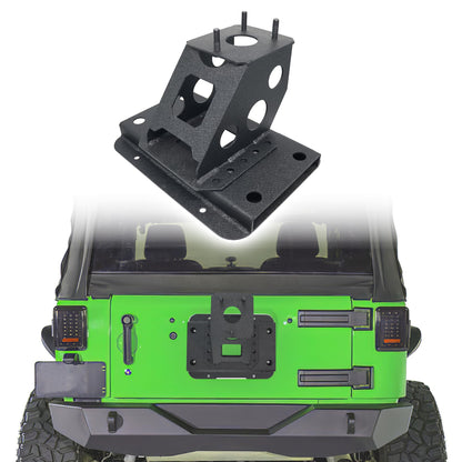 MONOKING JK JKU Heavy Duty Tire Carrier Support up to 40 inch Wheel, Adjustable Spare Tire Mount Holder Compatible for 2007-2018 Wrangler JK JKU Unlimited 2 & 4 Doors