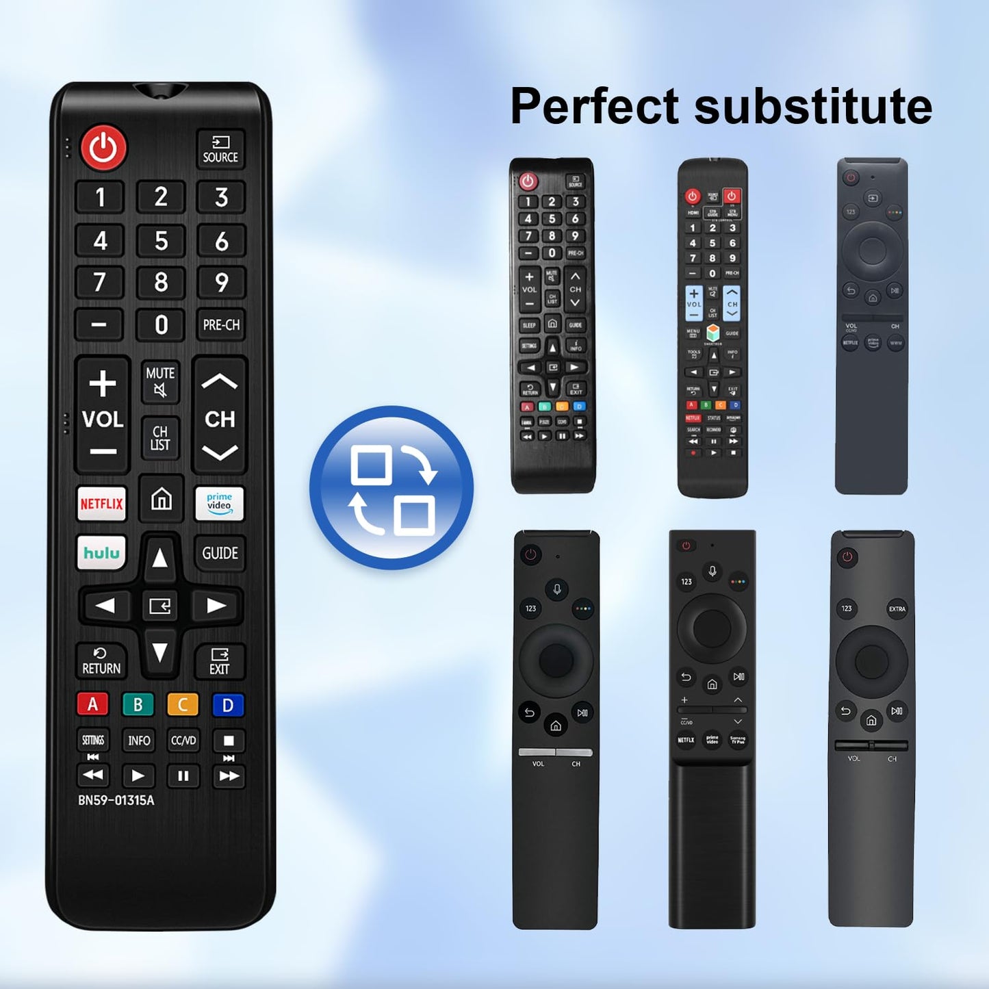 for Samsung TV Remote Replacement for Smart TV with Voice Control - Compatible with Samsung TV 2015-2024 Models - Voice Command (Replacement for OEM)