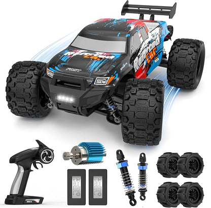 1/16 4X4 High-Speed 50+KM/H(Peak) RC Cars Monster Truck - 390 Motor Durable axle &amp Suspension RC Truck | 3000mAh Batteries | rc Cars Toys Easter Birthday for Teens Aged 14+