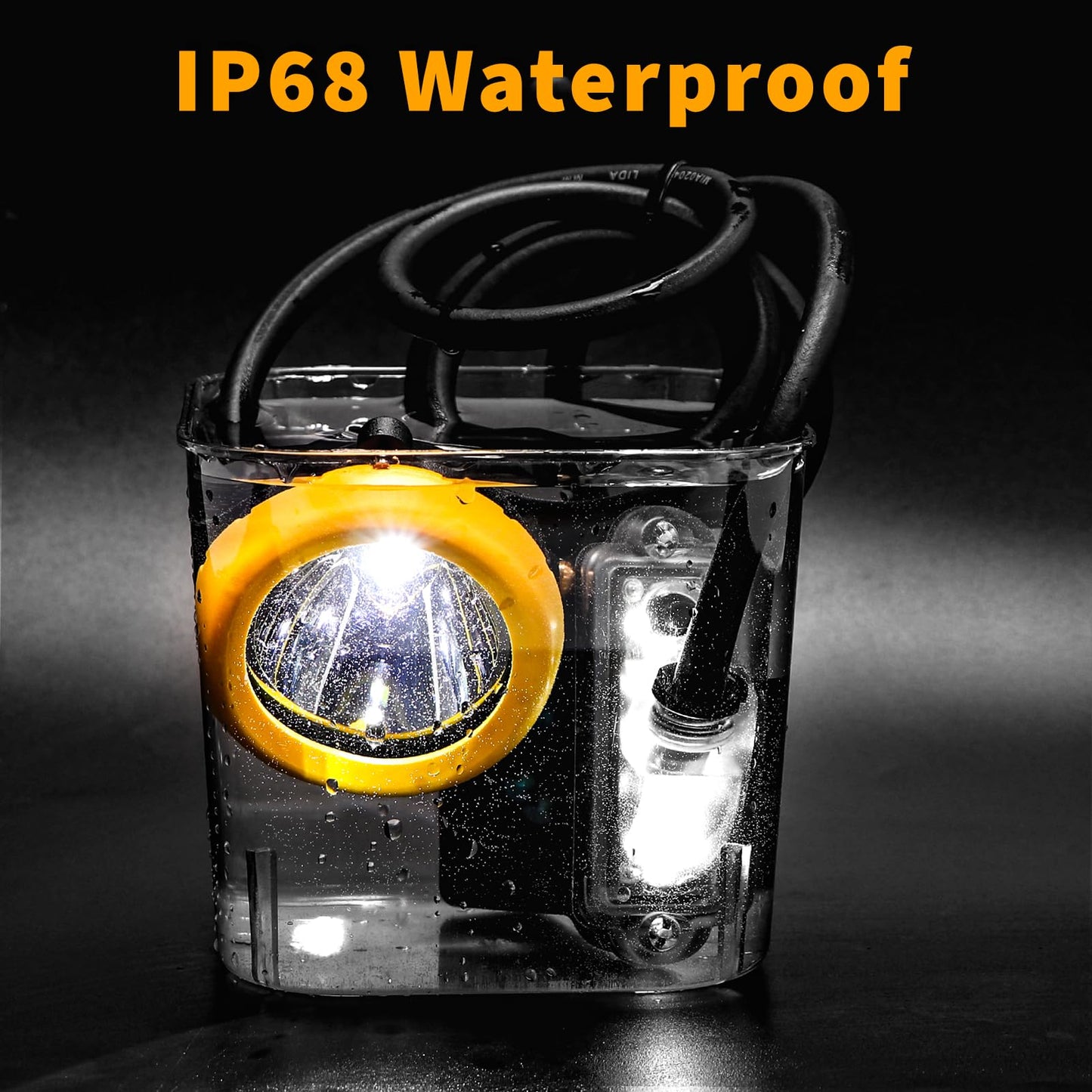 Safety LED Mining Headlamp 1+2 Lights with Battery Pack, Waterproof Explosion-Proof Coal Miner Head Torch, Hard Hat Cap Lamp for Underground Tunnel Construction, Outdoor Work (KL6M.F-White Light)