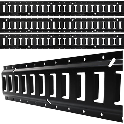 7.5' E Track Tie Down Rail Kit (4 Pack) - Trailer E Tracks with 6,000lbs Break Strength - Power Coated Etrack - Heavy Duty E Track Rail for Securing Cargos, Motorcycles, Bikes, Trailers