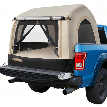 MIRUNNY Truck Bed Tent for 5.5ft-6.7ft,Auto Inflate Deflate Built in Wireless Rechargeable Air Pump,Waterproof Pickup Tent Air Mattress Camping for Ford F150, Silverado