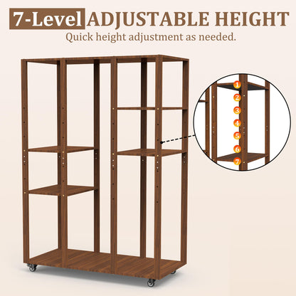 GARVIN Extra-Large Art Storage Rack – Adjustable Wooden Cabinet-Style Multi-Tier Canvas Storage & Display Rack, Heavy-Duty Art Organizer for Classroom, Studio, Gallery, Posters