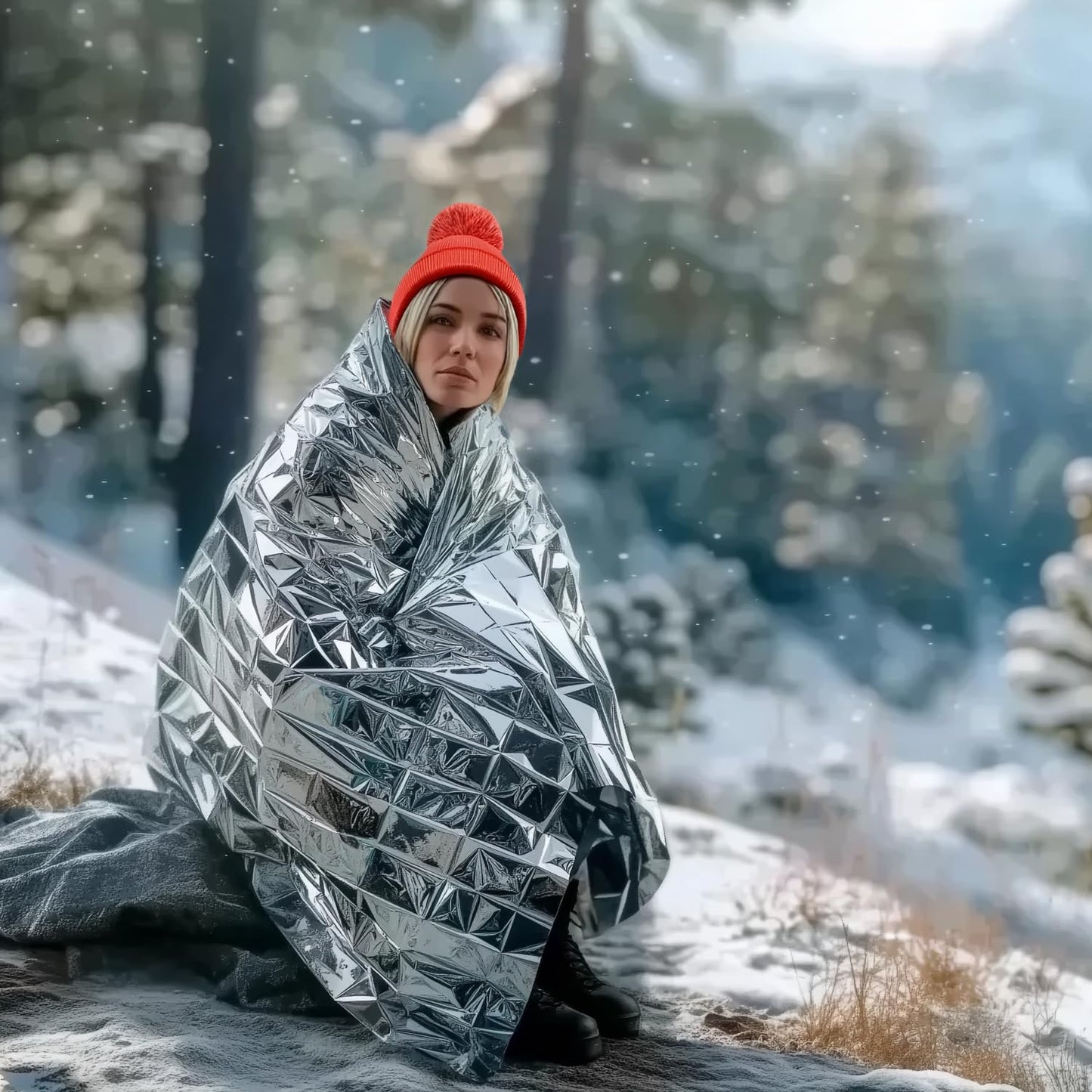 Altland 250 Pack of Emergency Blankets - Heat Reflective Blankets for Winter Survival Kits, Disaster Preparedness, Cold Weather Camping, and Homeless Care Packages