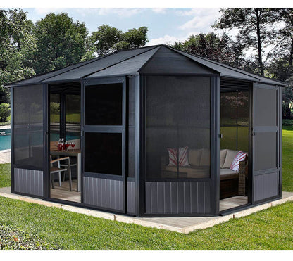 Sojag Outdoor 12' x 12' Charleston Solarium Outdoor Sunroom with Mosquito Nets