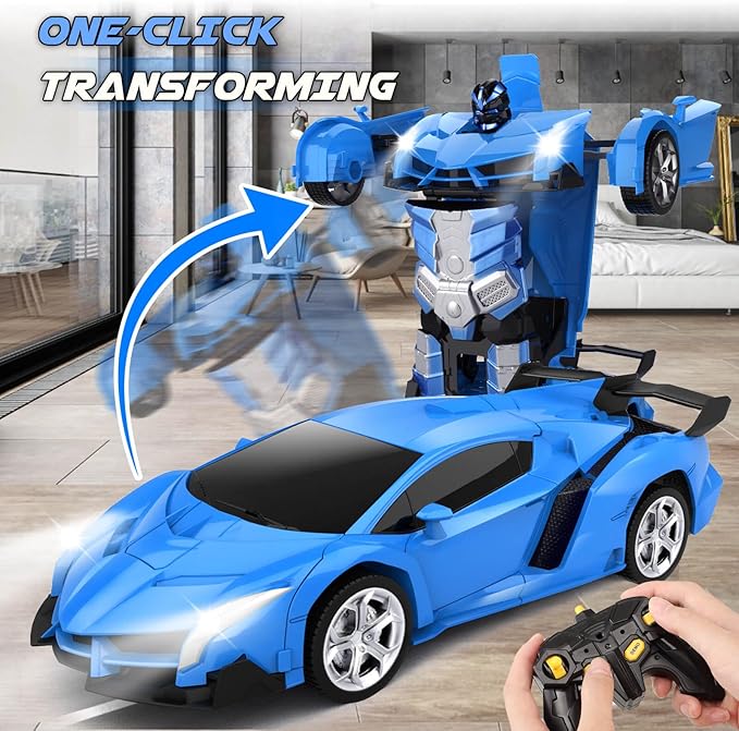 Transform Remote Control Car Toy for Kids 4-8 Remote Control Car for Boys 4-7 Transform Cars for Boys 4-6