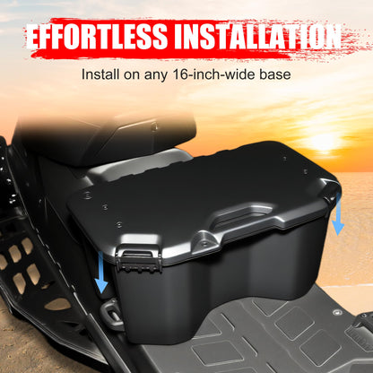 XATVXUTV 5.2Gal/20L Rear Modular Cargo Box for Can Am Maverick, Waterproof Rear Bed Tool Storage Box for Can Am Maverick X3 MAX, Trail, Defender, Commander Accessories, Replace OEM #715007112
