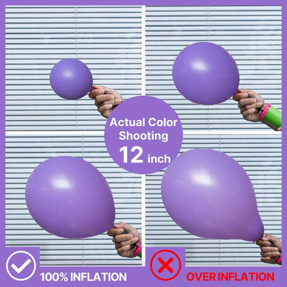 PartyWoo Purple Balloons 100pcs Different Sizes of 18 12 10 5 Inch Purple Balloon Arch Kit Garland for Birthday Engagement Wedding Bachelorette Bridal Shower Butterfly Party Decorations Purple-Y15