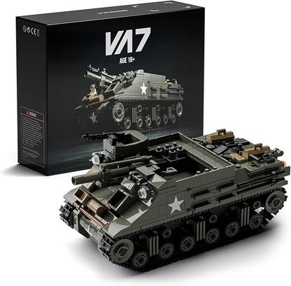 Nifeliz Military M7 Priest Tank Model Building Set WW2 Howitzer Army Vehicle Building Set for Adults Collectible Army Display Model Set and Gift for Enthusiasts (646 PCS NF10336)