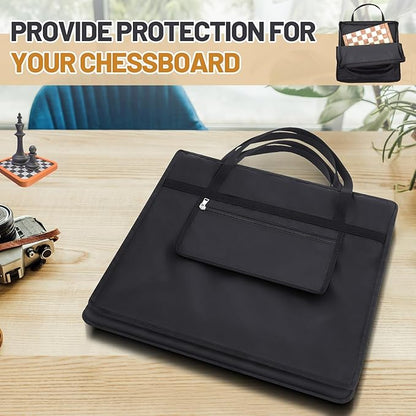 Inch Chess Bag Standard Chess Board Carrying Bag with a Single Zippered Pocket for Storing Your Equipment an Ideal Gift(22 x 22)